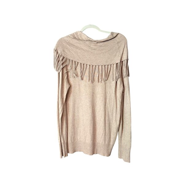 Chelsea & Theodore Cowl Neck Fringe Sweater - Picture 2 of 4